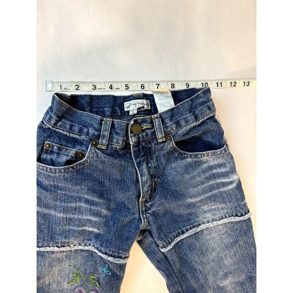 Vintage Embroidered My Michelle Jeans Bell Bottom 70s 80s 90s - Girls Size 7 - Picture 5 of 13